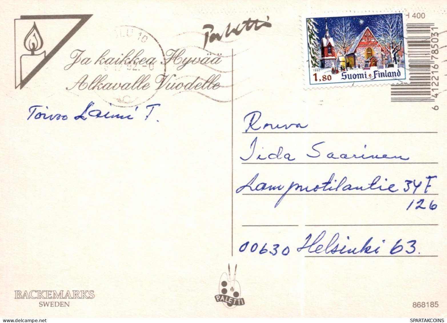 ANGELO Buon Anno Natale Vintage Cartolina CPSM #PAH692.IT - Angeli