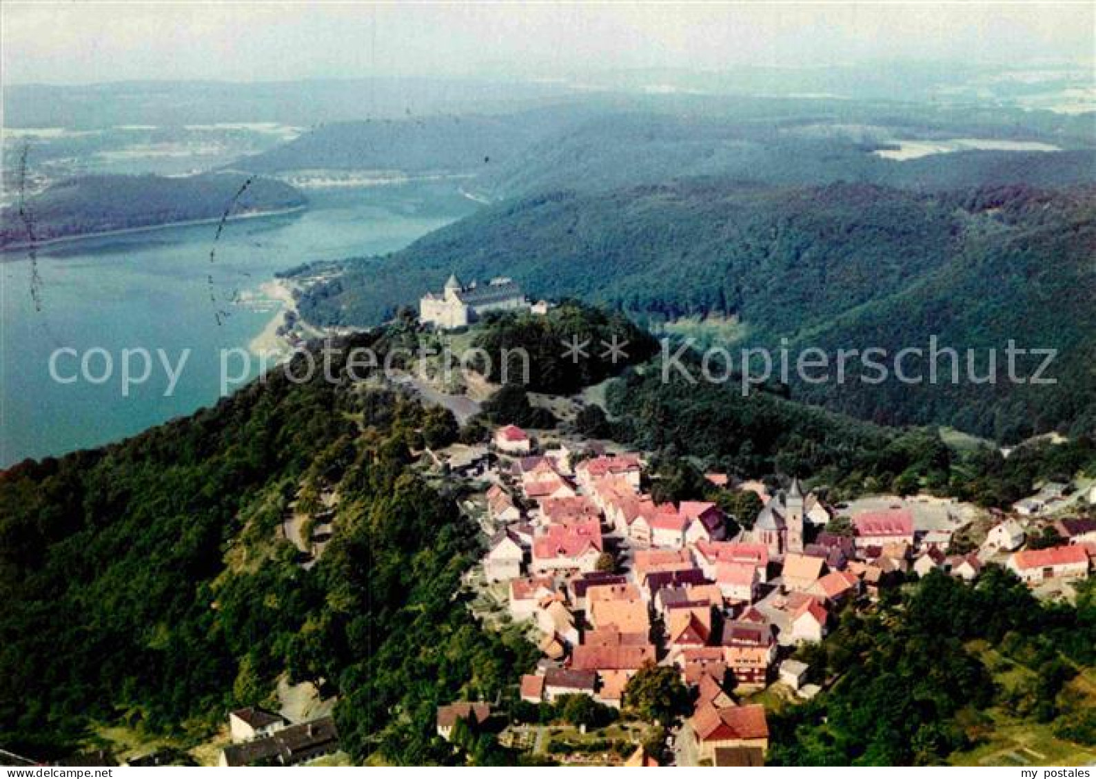 72892579 Waldeck Edersee Fliegeraufnahme Edertalsperre Schloss  Edersee - Other & Unclassified