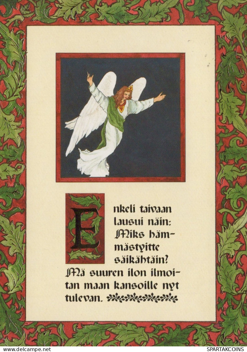 ANGELO Buon Anno Natale Vintage Cartolina CPSM #PAH449.IT - Anges