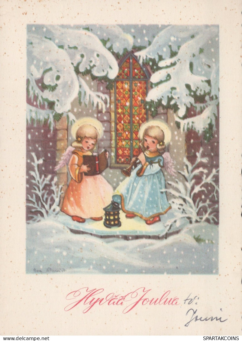 ANGELO Buon Anno Natale Vintage Cartolina CPSM #PAH125.IT - Angels