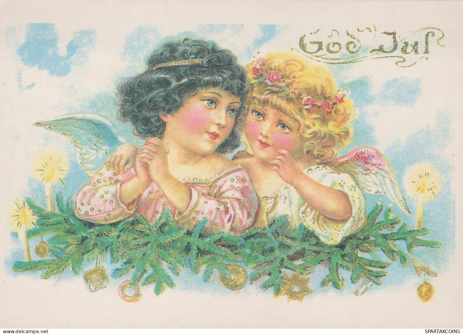 ANGELO Buon Anno Natale Vintage Cartolina CPSM #PAH061.IT - Anges