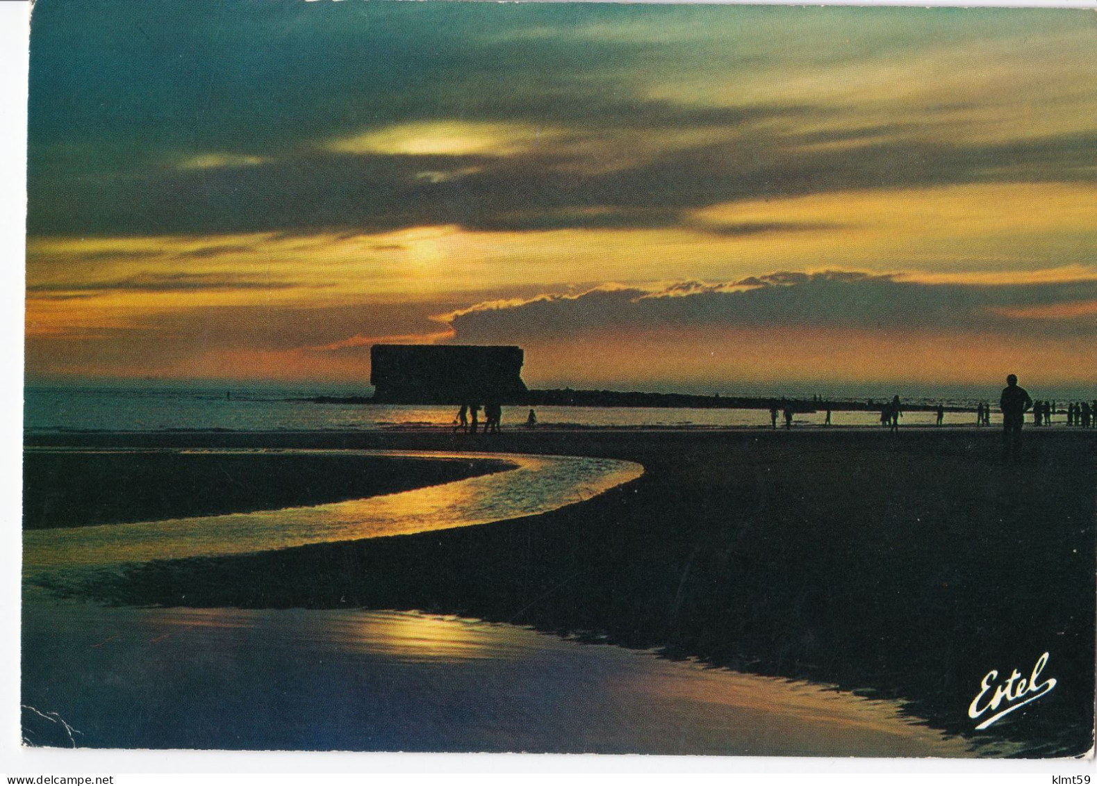 Le Portel - Coucher De Soleil Sur La Plage - Au Loin, Ruines Du Fort De L'Heurt - Le Portel