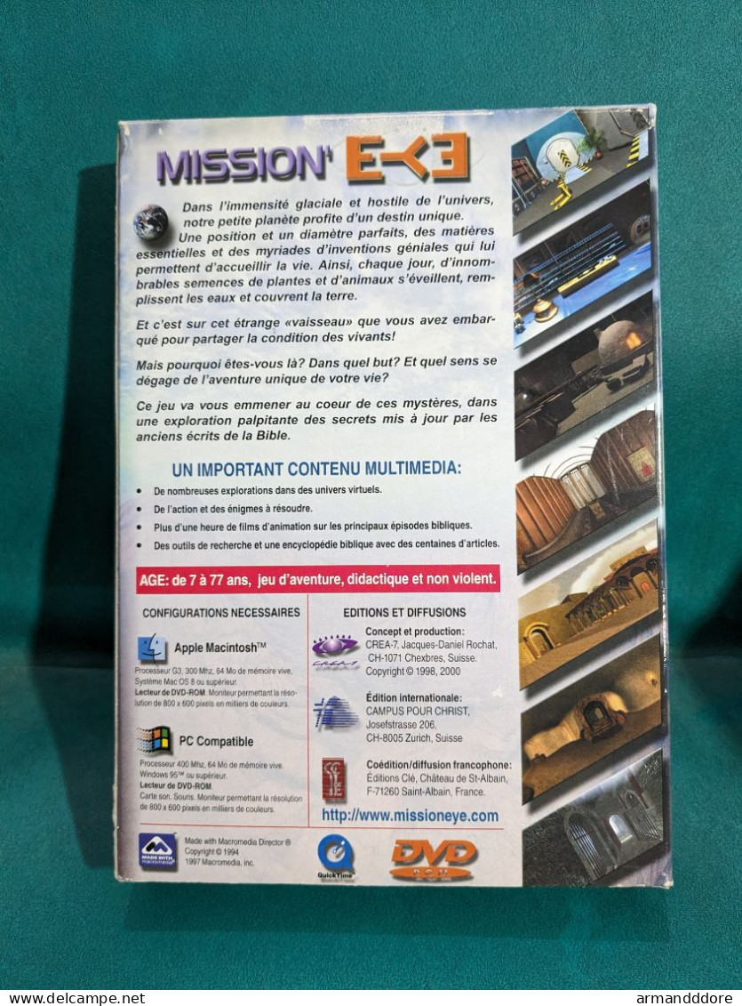 Rare Vintage Jeu Pc Mac Dvd Rom Mission Eye De Crea-7 Complet En Box Cd Bon Etat En Box Complet Envois Soigne  Mission E - PC-Games