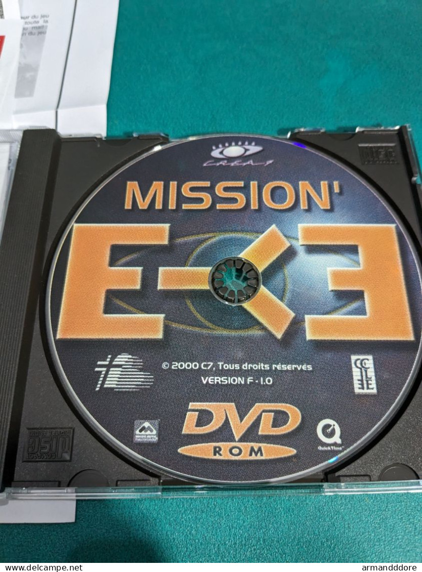 Rare vintage jeu pc mac dvd rom Mission Eye de crea-7 complet en box cd Bon etat en box complet Envois soigne  Mission E