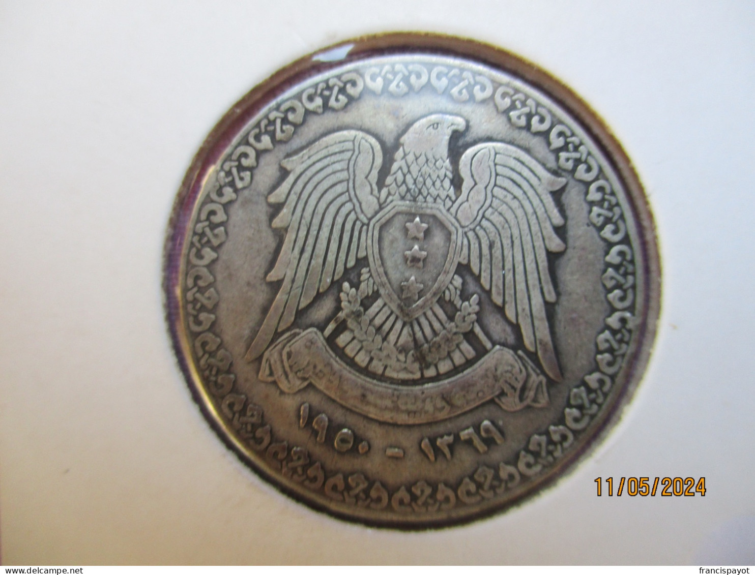 Syria: 1 Pound 1950 (silver) - Syria