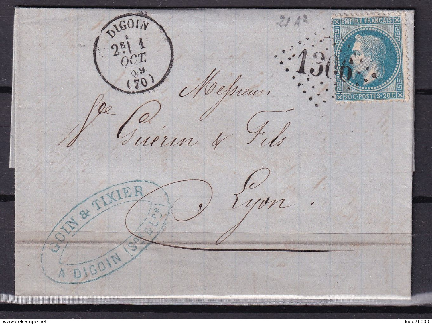 D 808 / NAPOLEON N° 29 SUR LETTRE - 1863-1870 Napoléon III Lauré