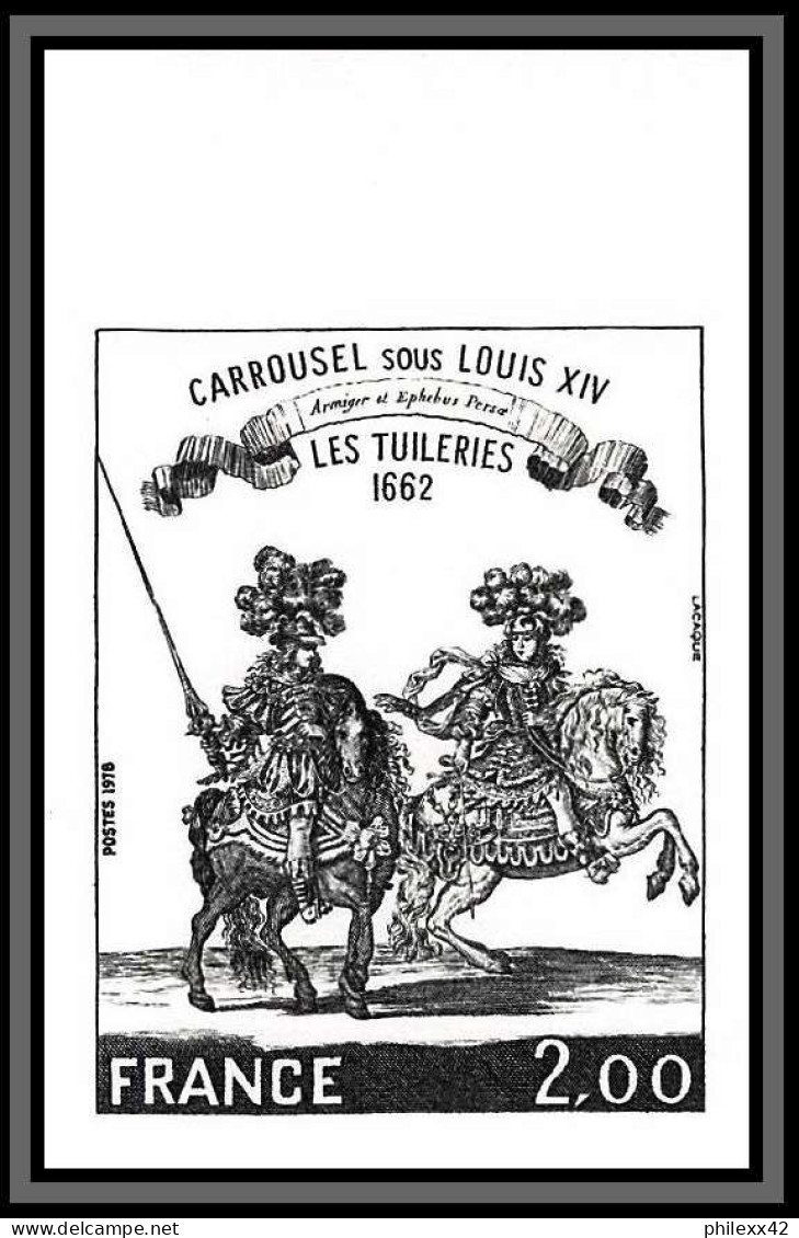 France N°1983 Les Tuileries Carrousel Louis 14 Non Dentelé ** MNH Imperf 1978 Bord De Feuille - 1971-1980