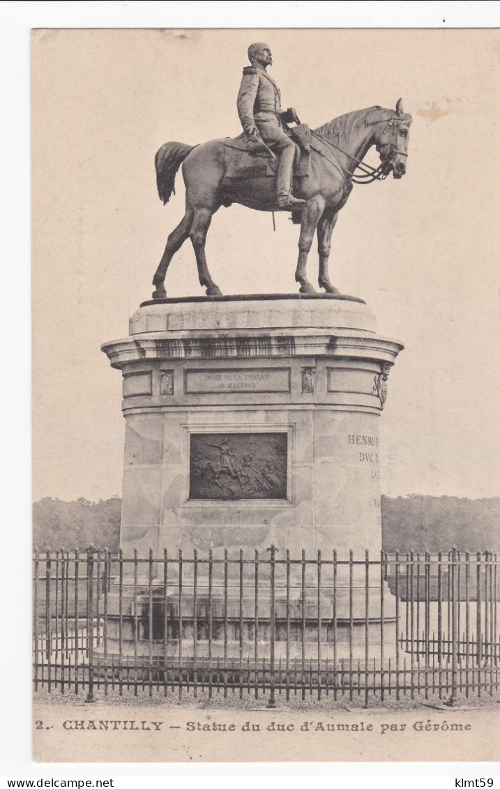 Chantilly - Statue Du Duc D'Aumale Par Gérôme - Chantilly