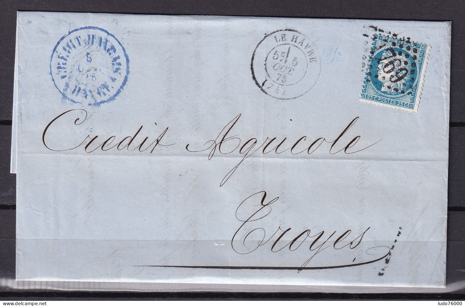 D 809 / CERES N° 60 SUR LETTRE - 1871-1875 Cérès