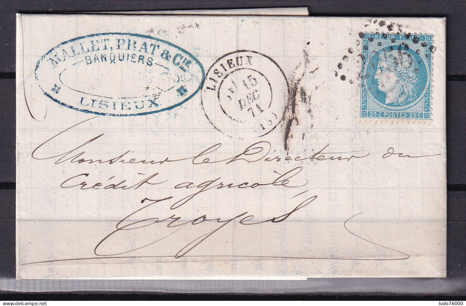 D 809 / CERES N° 60 SUR LETTRE - 1871-1875 Cérès