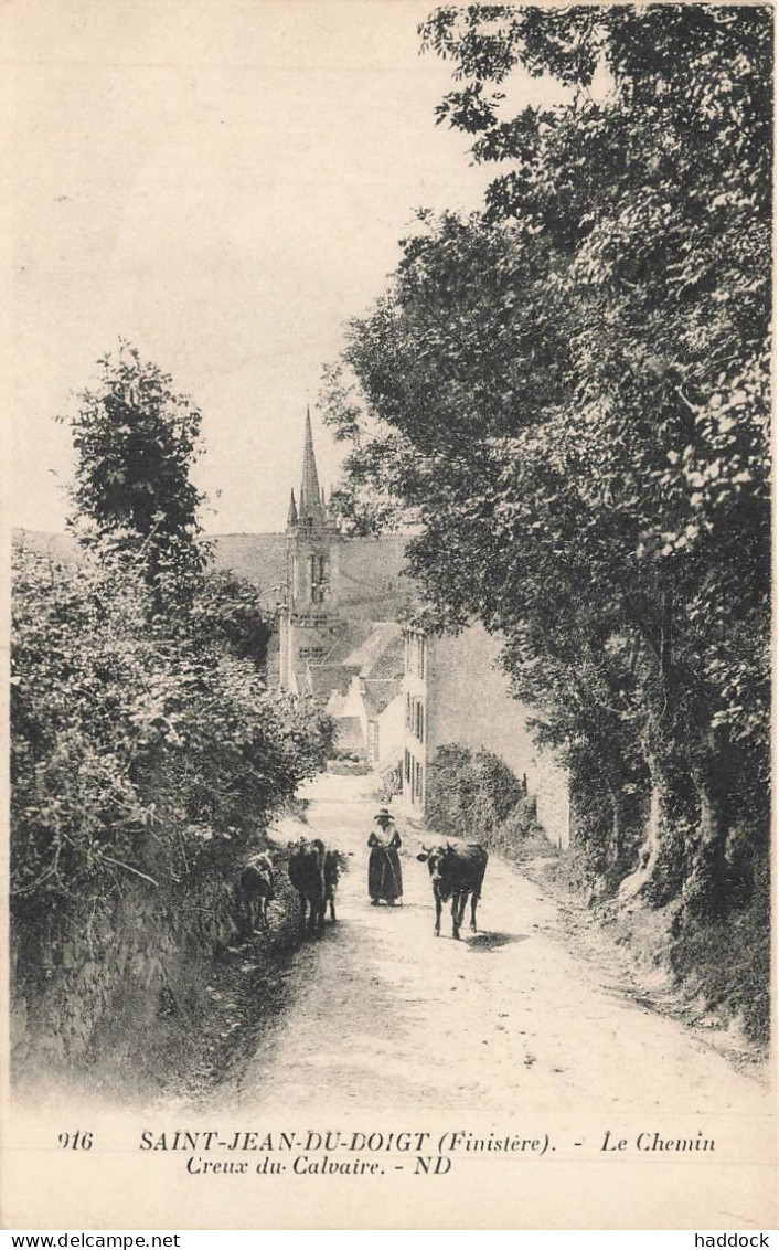 SAINT JEAN DU DOIDT : LE CHEMIN - CREUX DU CALVAIRE - Saint-Jean-du-Doigt