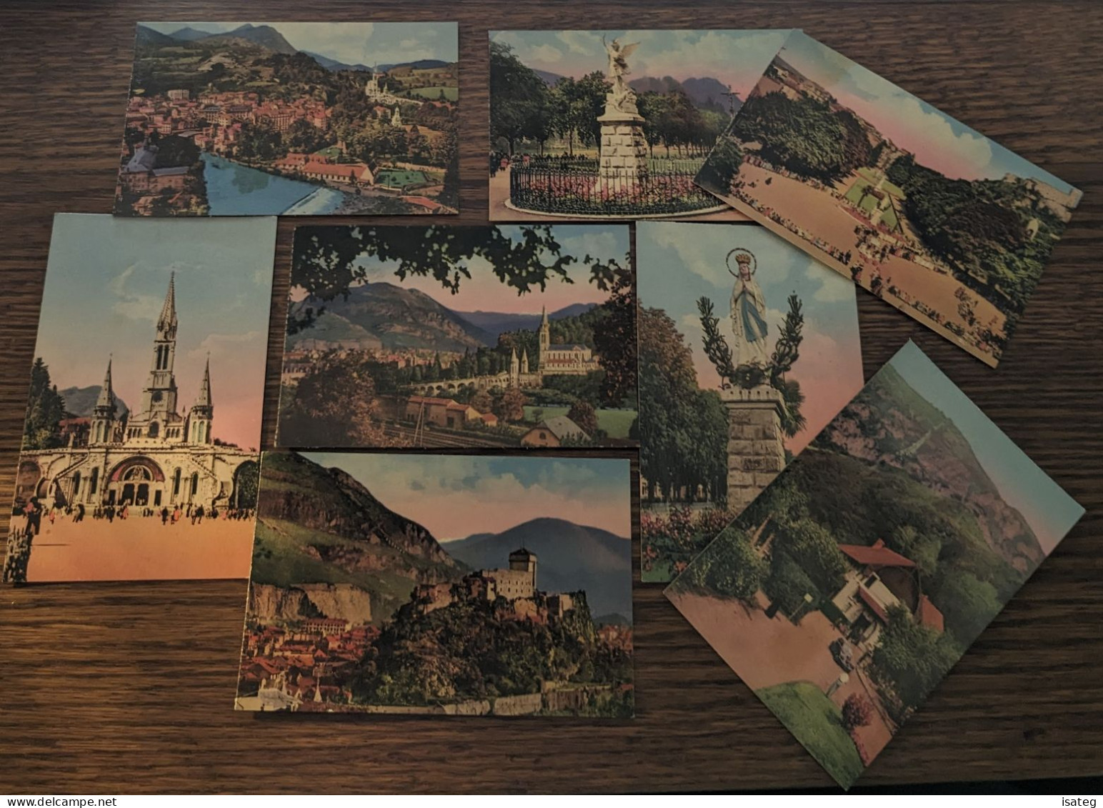 Lot De 8 Cartes Postales Anciennes Colorisées Lourdes - Non Classés