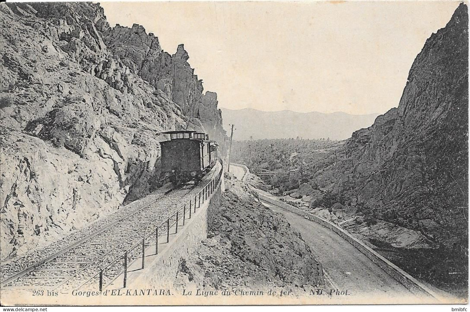 Gorges D' EL KANTARA - La Ligne Du Chemin De Fer - Autres & Non Classés