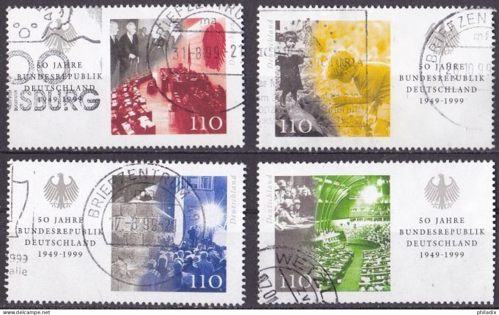 BRD 1999 Mi. Nr. 2051-2054 O/used (BRD1-6) - Gebraucht