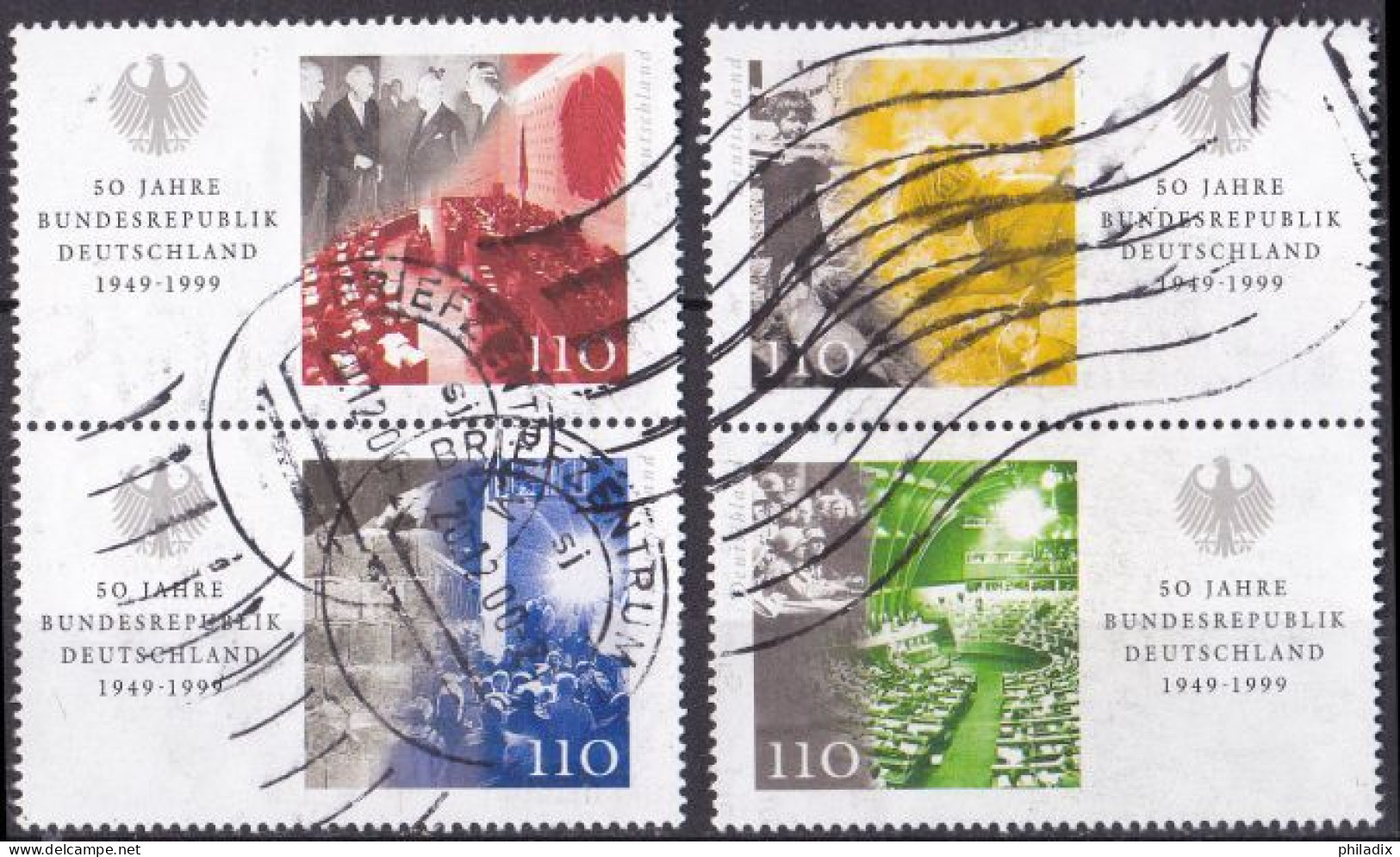 BRD 1999 Mi. Nr. 2051-2054 O/used ZD Paare (BRD1-6) - Used Stamps