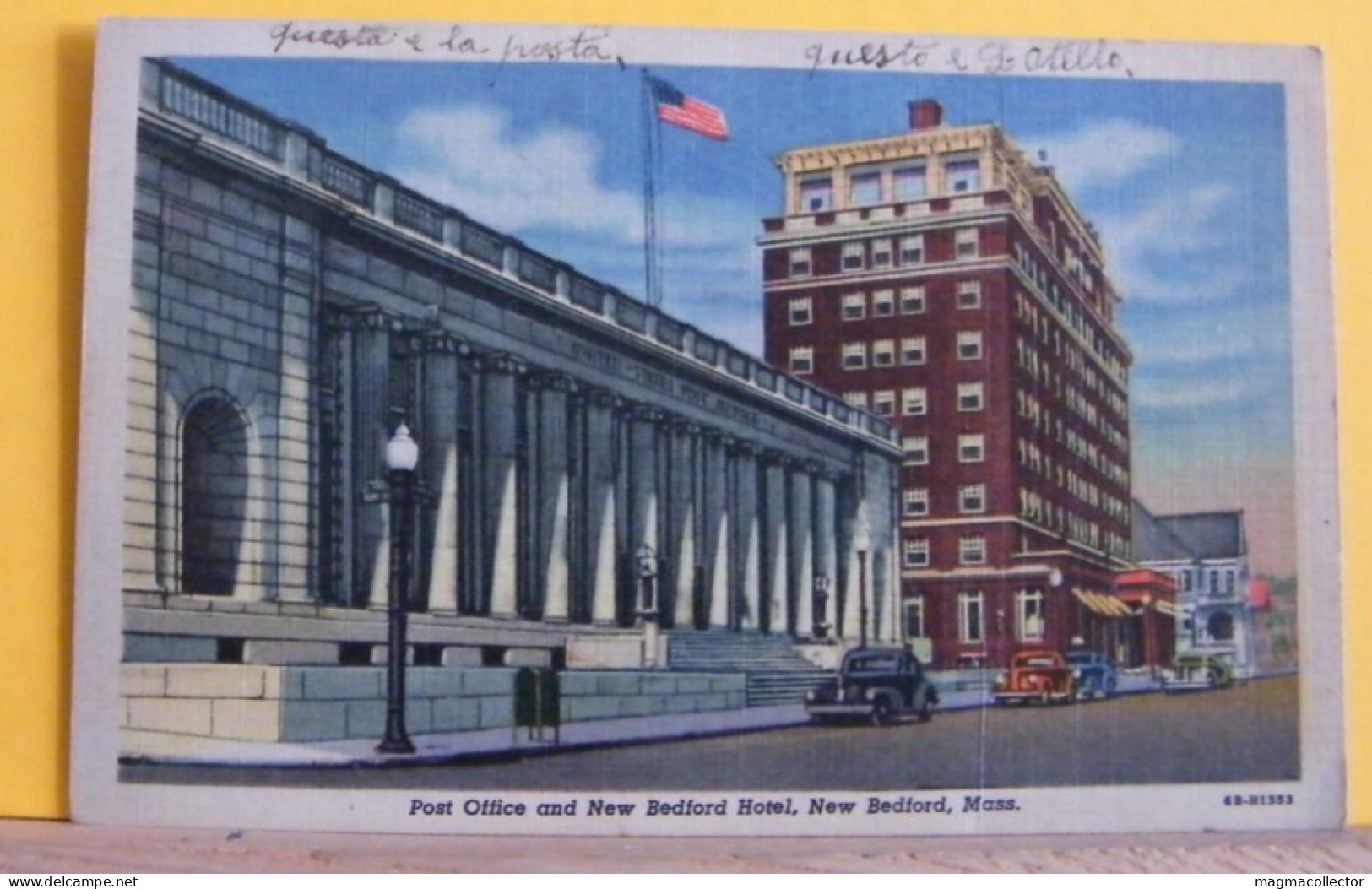 (MAS2) MASSACHUSSET - POST OFFICE AND NEW BEDFORD HOTEL - MASS - VIAGGIATA IN BUSTA - Altri & Non Classificati