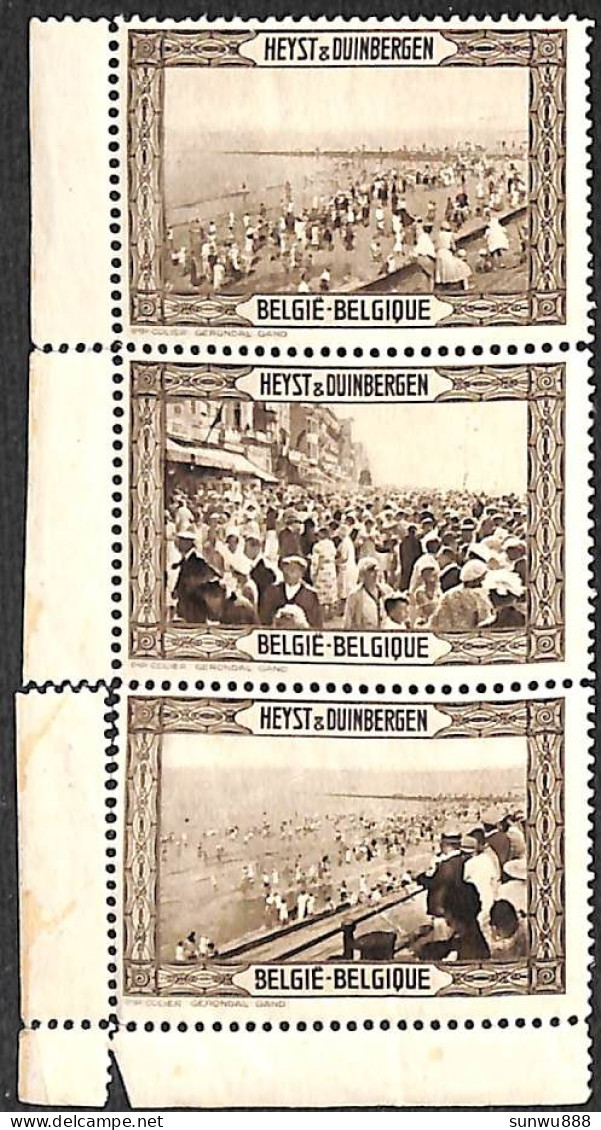 3 Timbres Vignettes Heyst & Duinbergen (Imp. Colier Gerondal Gand) - Heist