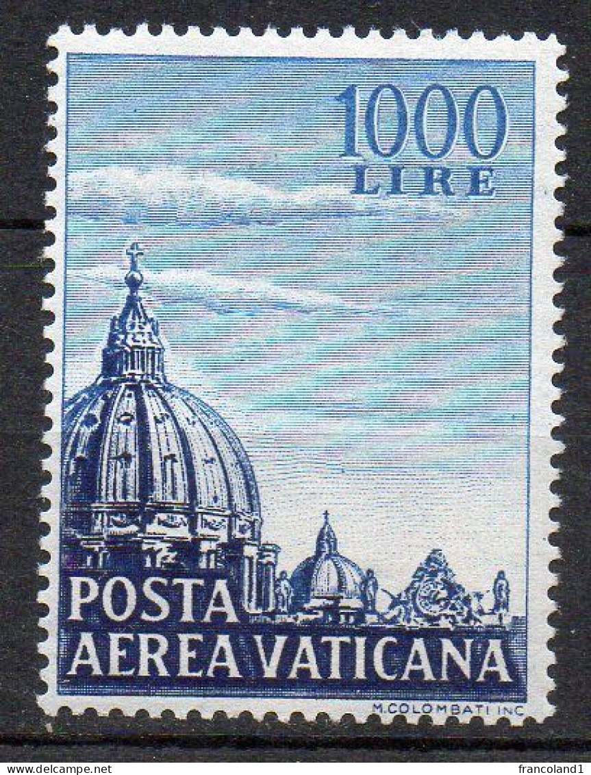 1953 Vaticano Aerea Cupola N. 23 Integro MNH** Sassone 97,5 € - Luftpost