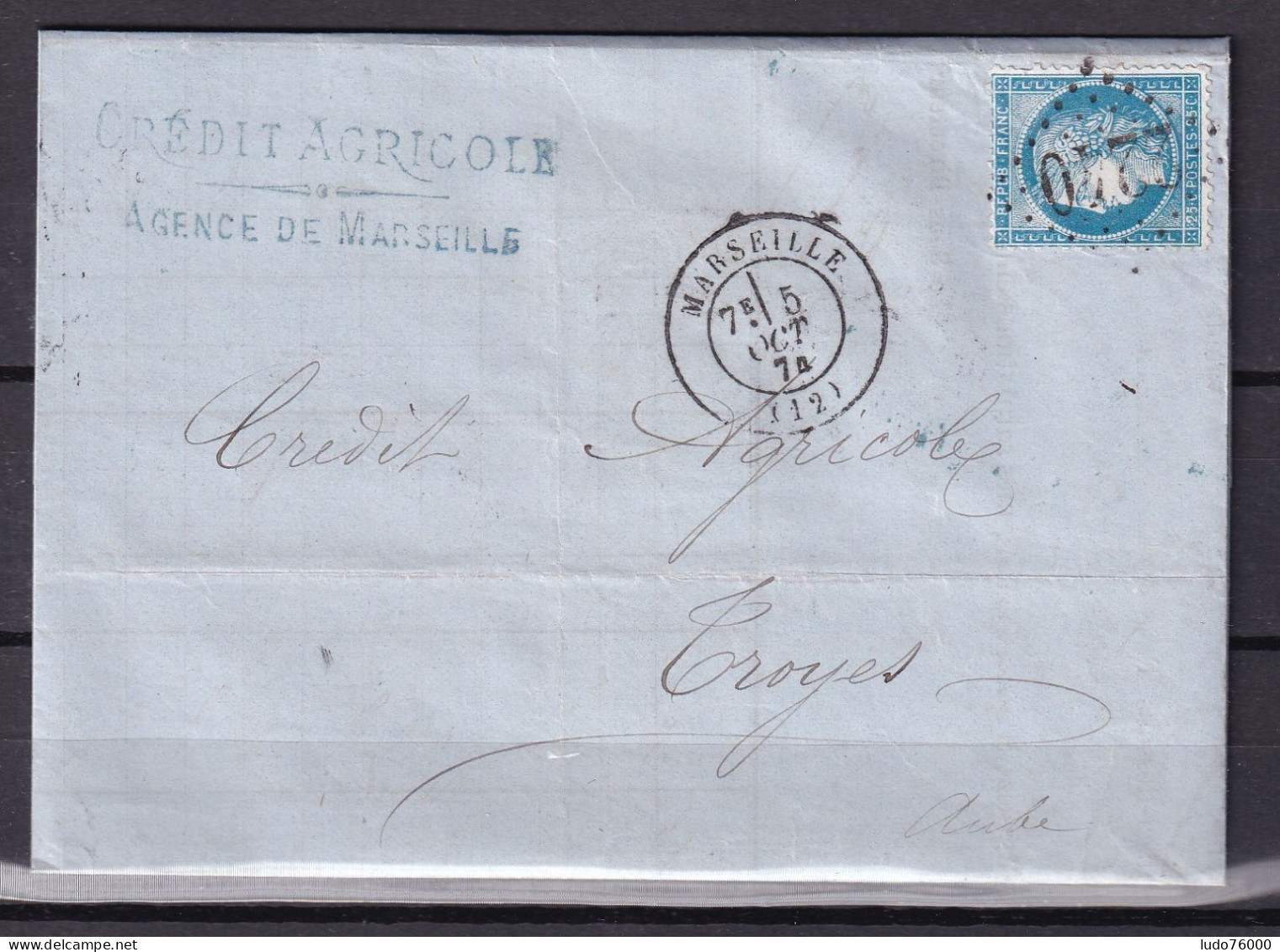 D 809 / CERES N° 60 SUR LETTRE - 1871-1875 Ceres