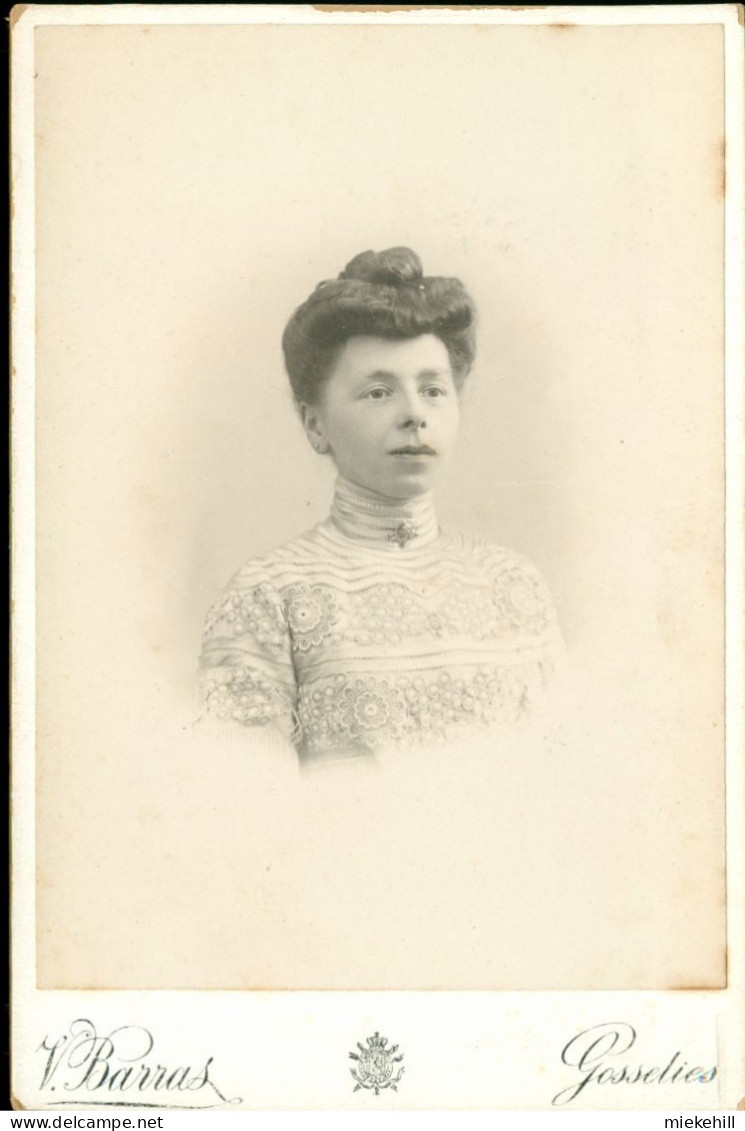 GOSSELIES-PHOTOGRAPHIE-PORTRAIT DAME-PHOTOGRAPHE BARRAS-RUE DE LA STATION 23 - Ancianas (antes De 1900)