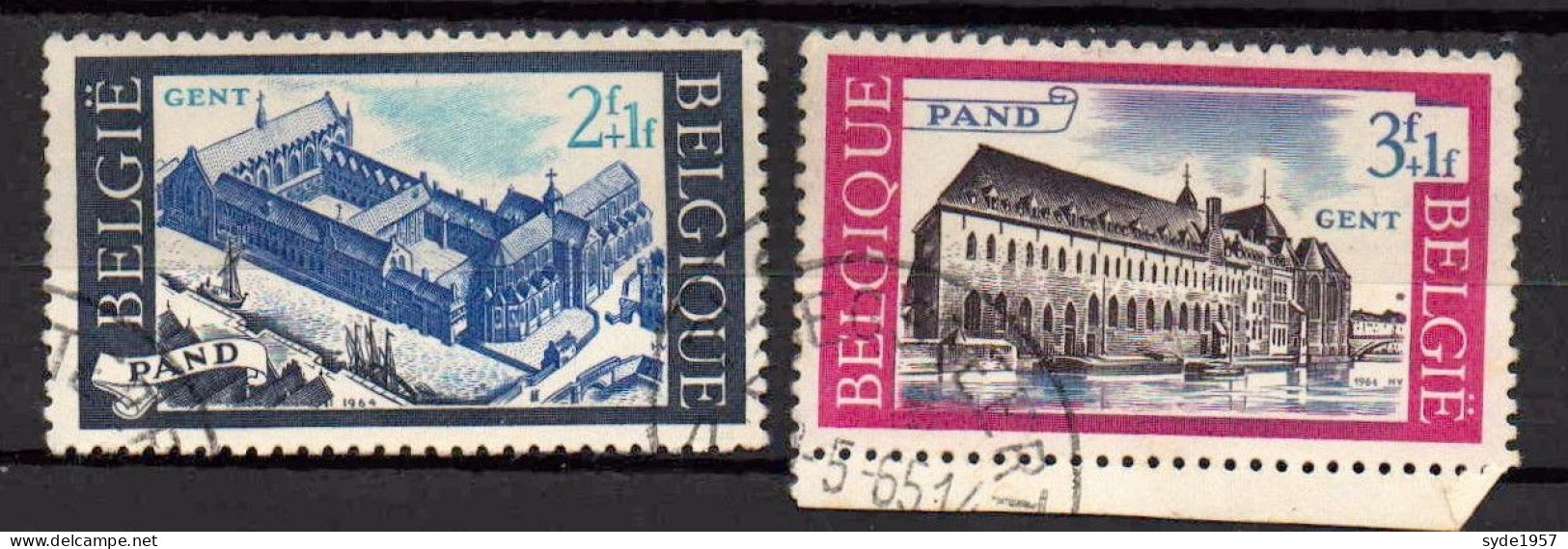 Belgique 1964 Restauration Abbaye Dominicaine à Gand  COB 1304- 1305 - Used Stamps