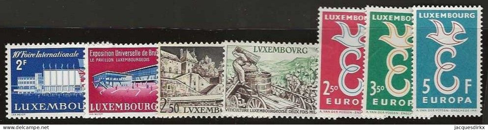 Luxembourg  .  Y&T   .    7 Timbres  .   **    .    Neuf Avec Gomme Et SANS Charnière - Unused Stamps