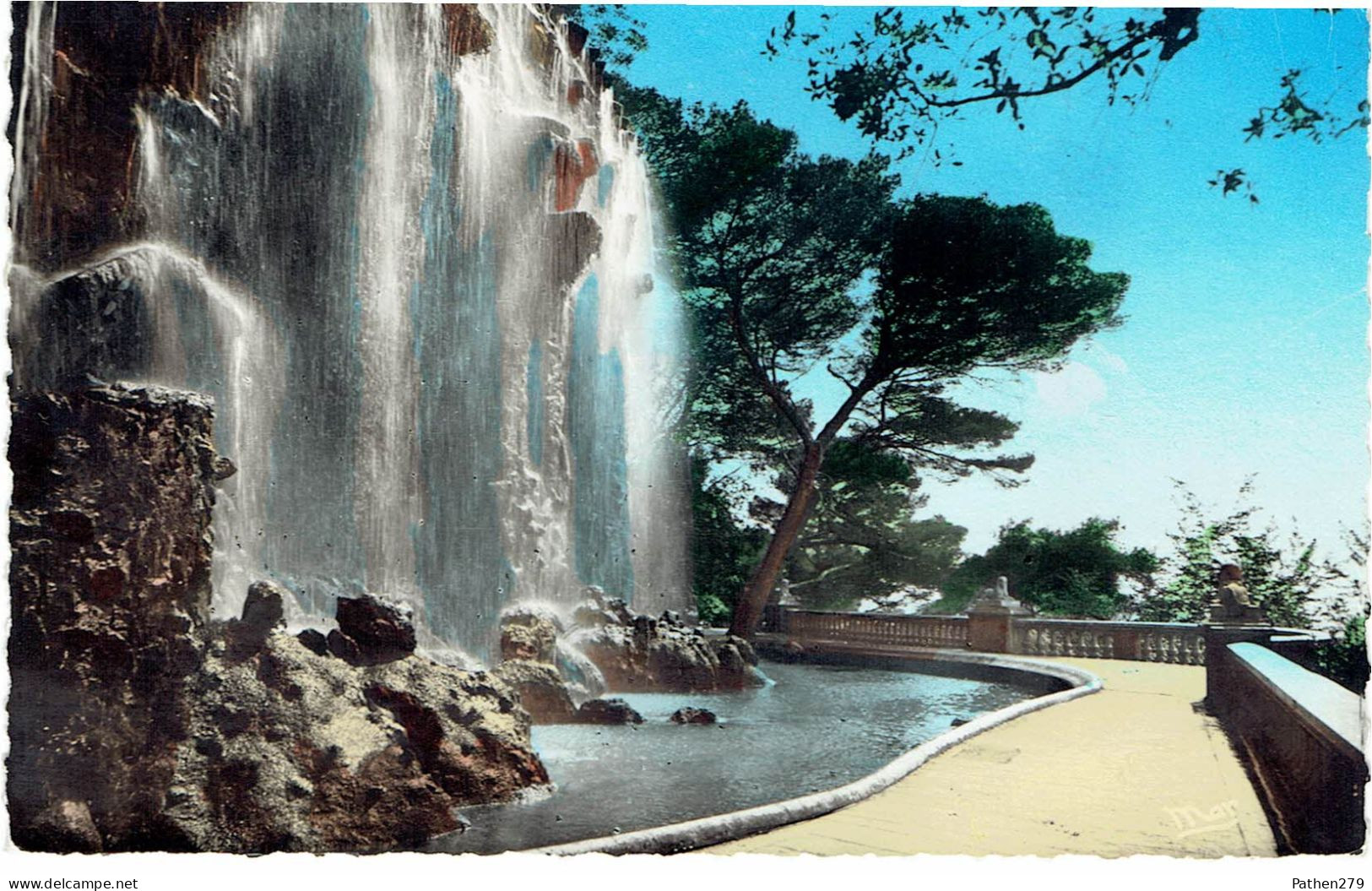 CPSM FRANCE 06 ALPES-MARITIMES NICE - La Cascade Du Château - 1958 - Parques, Jardines