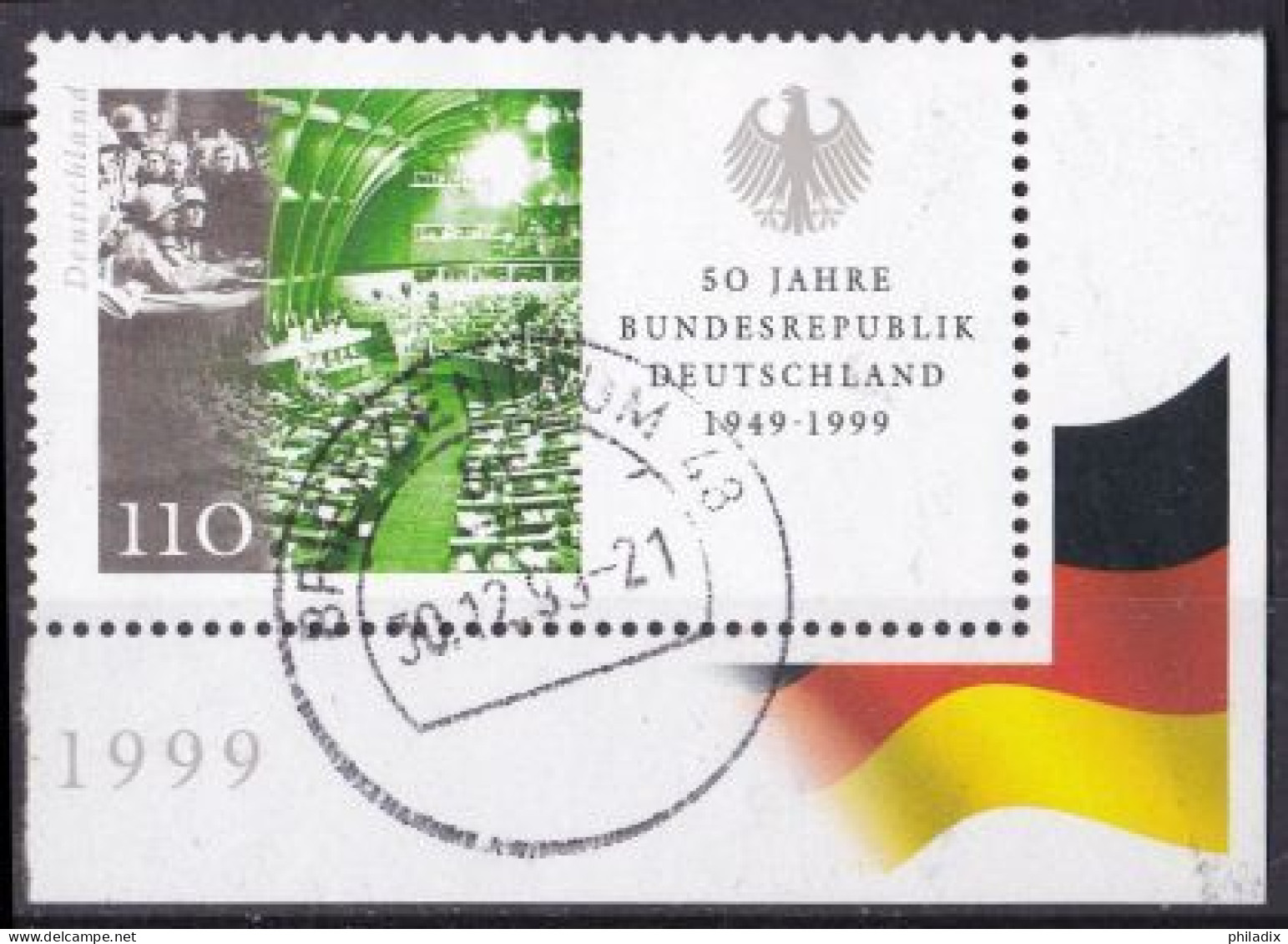 BRD 1999 Mi. Nr. 2054 O/used Eckrand Vollstempel (BRD1-6) - Oblitérés