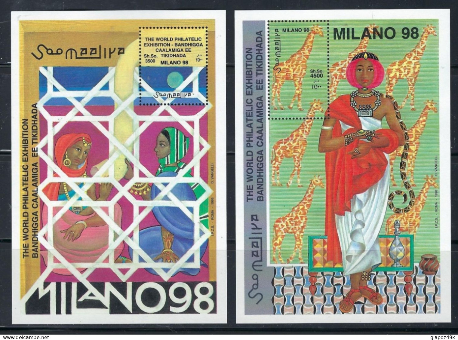● SOMALIA 1998 ֍ Expo MILANO '98 ֍ Donne Somale ● BF  N. 49 E 50 ** ● Cat. 19,00 € ● Lotto N. Xxx ● - Somalie (1960-...)