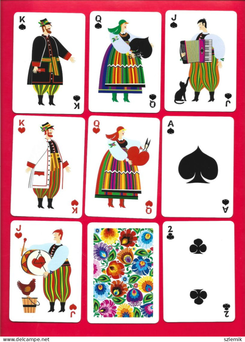 Playing Cards 52 + 2 Jokers.  Costumes Of The Łowicz Region.  Poland - 2023 . Size POKER. - 54 Kaarten