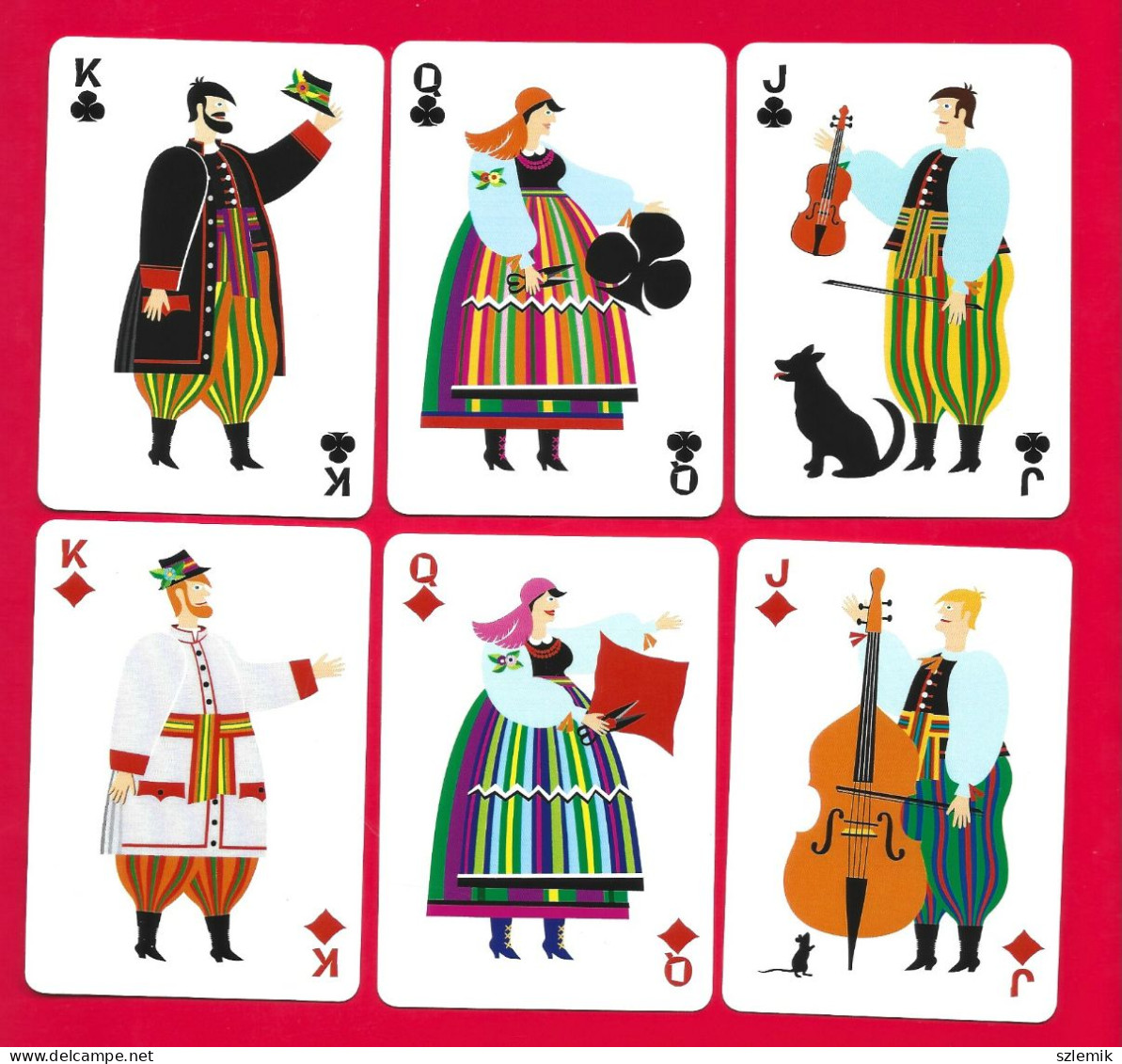 Playing Cards 52 + 2 Jokers.  Costumes Of The Łowicz Region.  Poland - 2023 . Size POKER. - 54 Kaarten