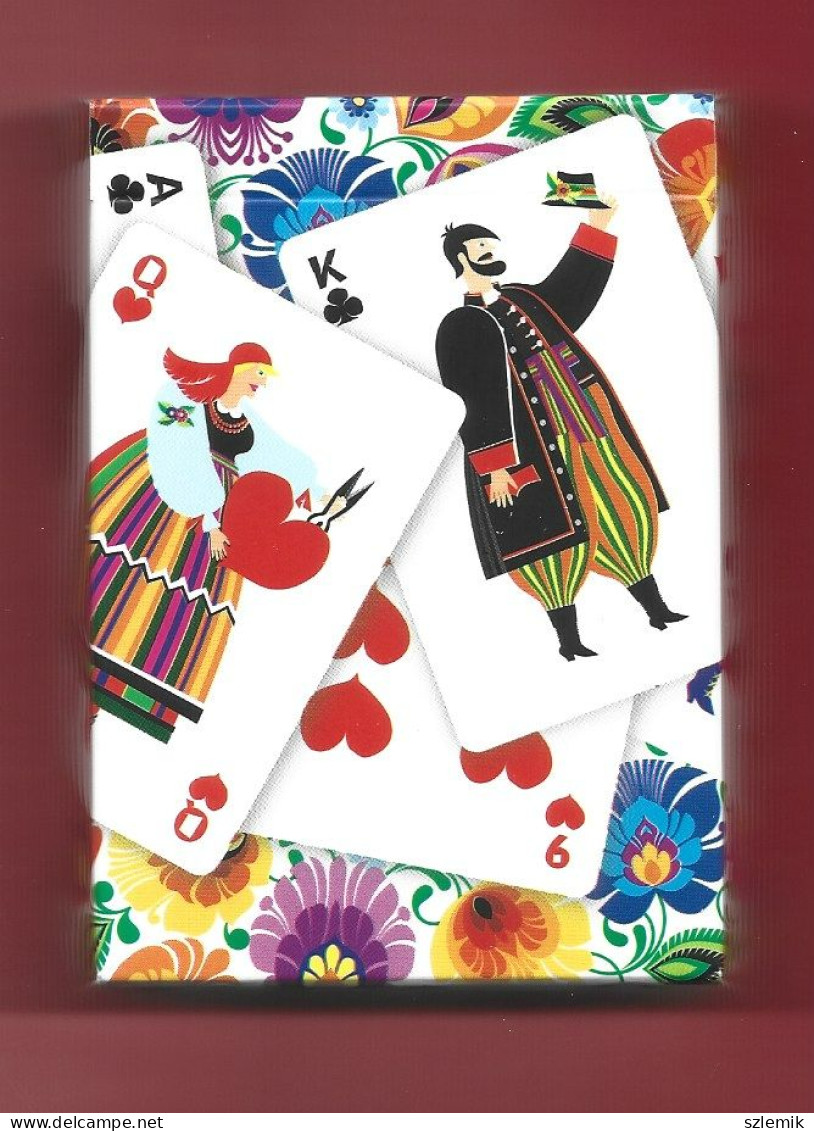 Playing Cards 52 + 2 Jokers.  Costumes Of The Łowicz Region.  Poland - 2023 . Size POKER. - 54 Carte