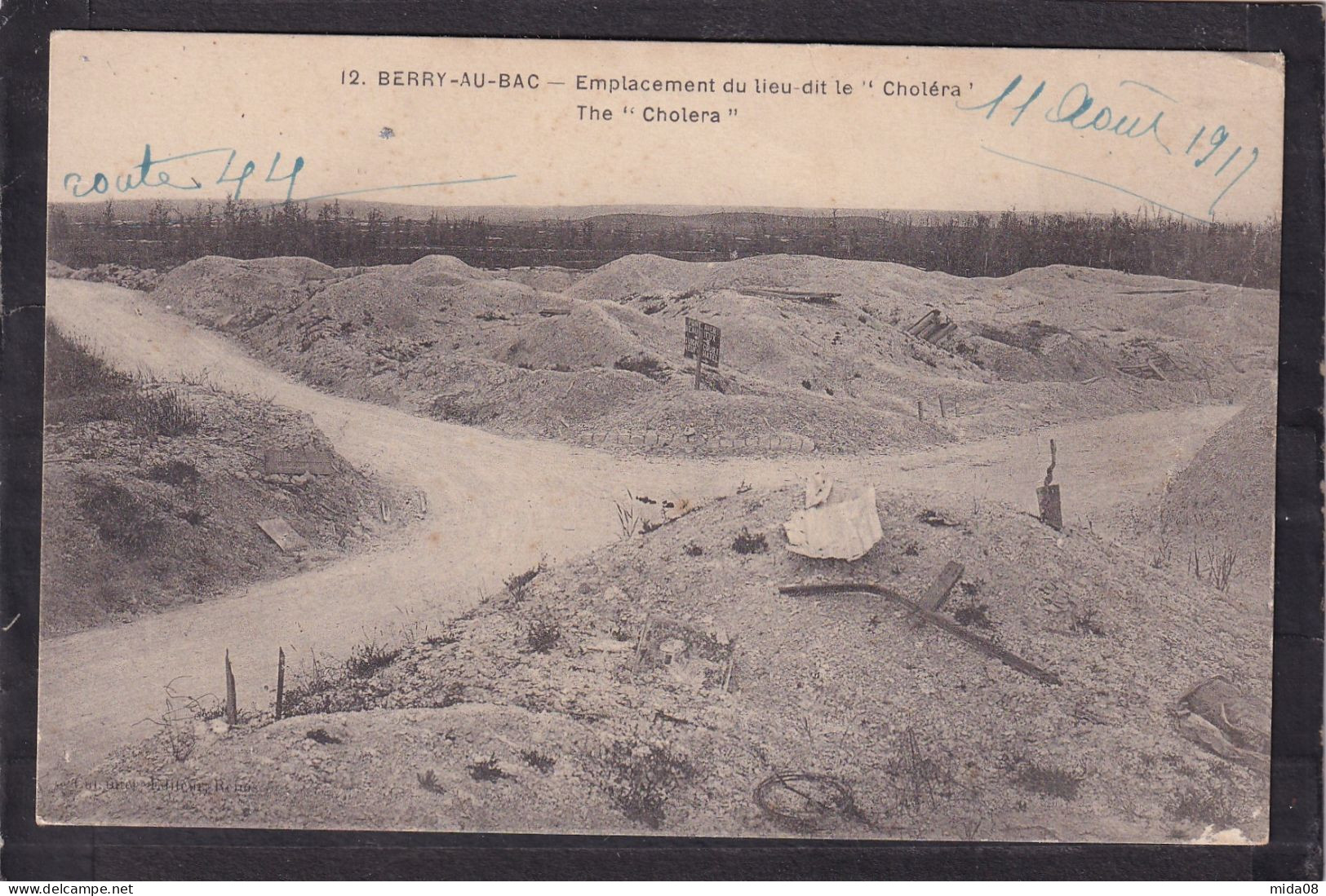 02. BERRY AU BAC . Emplacement Du Lieu-dit " Le Choléra " . Guerre 1914.1918 - Otros & Sin Clasificación