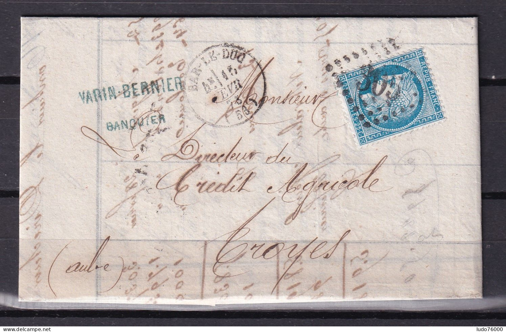 D 809 / CERES N° 60 SUR LETTRE - 1871-1875 Ceres