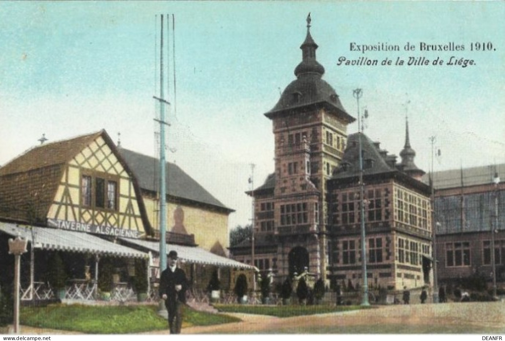 EXPOSITION De BRUXELLES 1910 : Le Pavillon De La Ville De Liège. Carte Impeccable. - Universal Exhibitions
