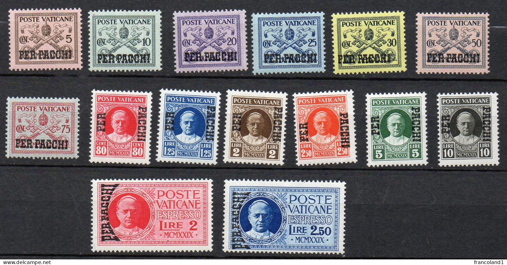 1931 Vaticano Pacchi Postali N. 1 - 15 Completa Con Espressi Serie Integra MNH** Sassone 150 Euro - Colis Postaux