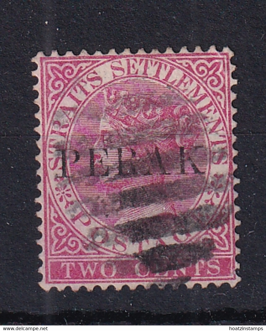 Malaya - Perak: 1884/91   QV 'Perak' OVPT    SG17c    2c   Bright Rose  Used - Perak