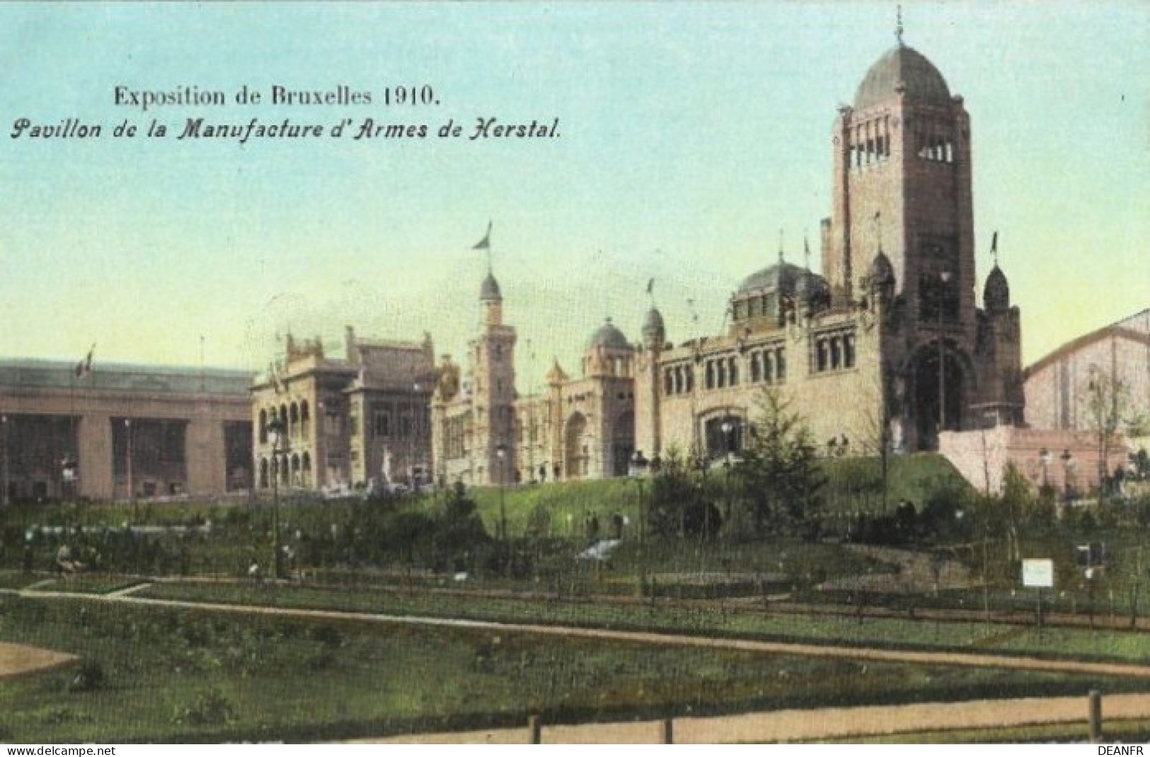 EXPOSITION De BRUXELLES 1910 : Pavillon De La Manufacture D'Armes De Herstal. Carte Impeccable. - Universal Exhibitions