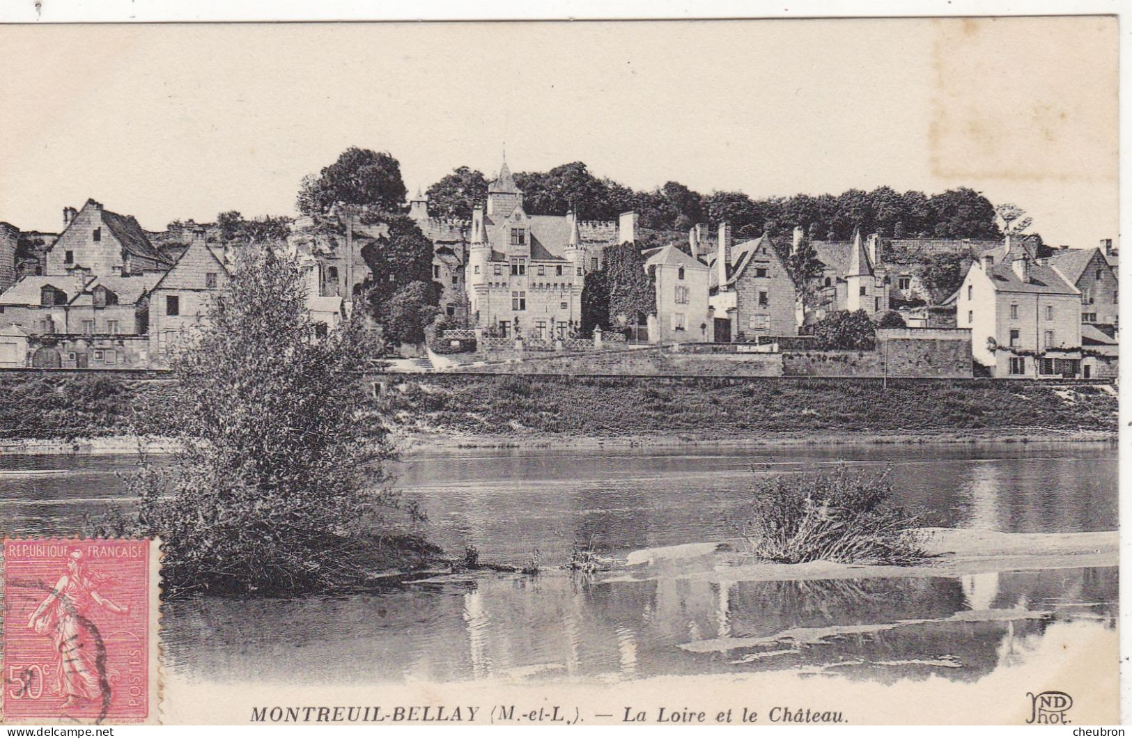 49 . SOUZAY. CPA. LA LOIRE ET LE CHATEAU. - Other & Unclassified