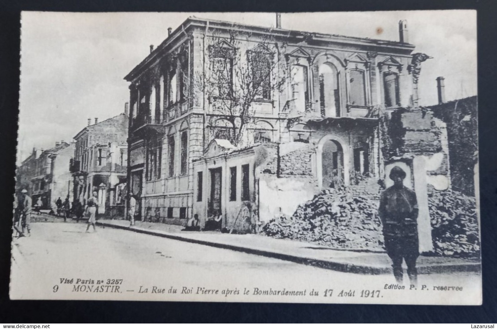 #21  Macedonia , Bitola , Monastir  La Rue Du Roi Pierre Après Le Bombardement Du 17 Aout 1917 - North Macedonia