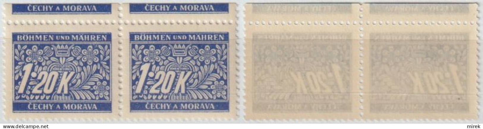 102/ Pof. DL 10, Translucent Paper - Unused Stamps