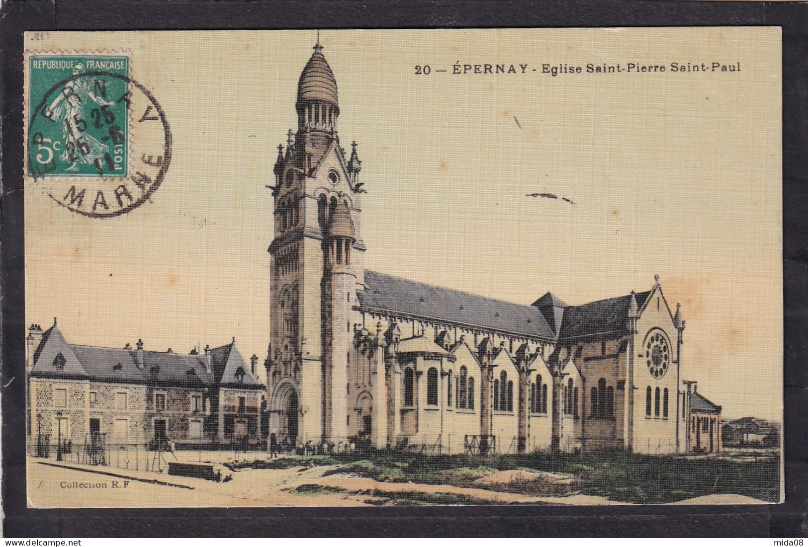 51. EPERNAY . Eglise Saint Pierre - Saint Paul . Carte Toillée - Epernay