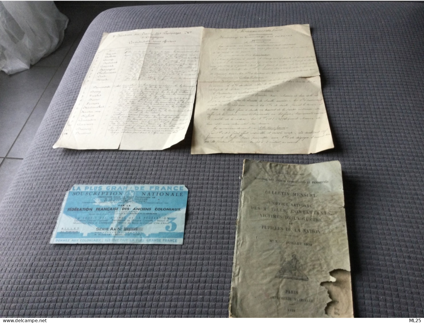 Lot Papiers Militaires Anciens - Documents Historiques