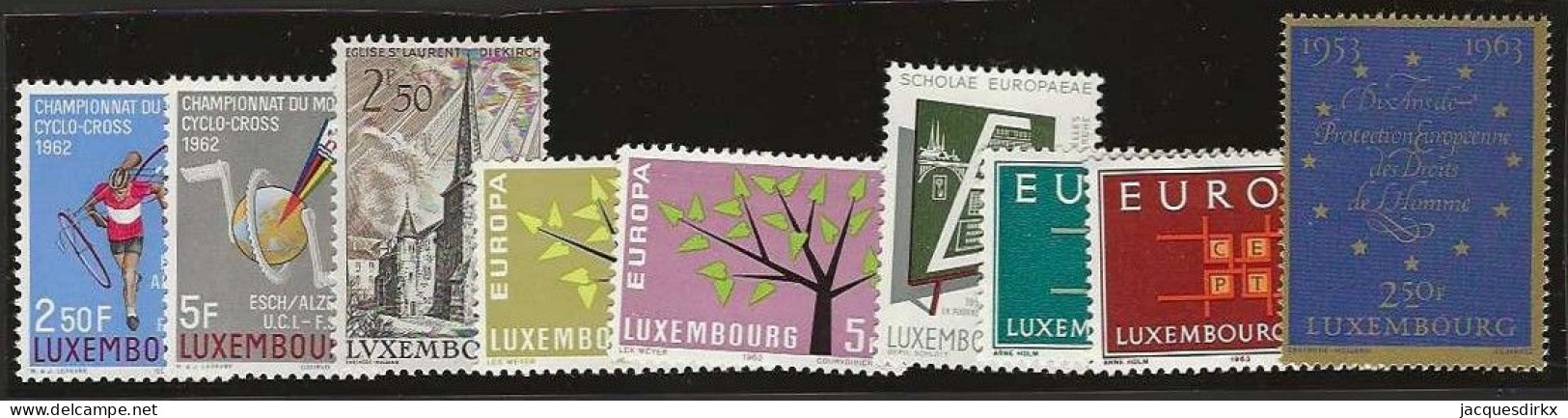 Luxembourg  .  Y&T   .   9 Timbres    .   **    .    Neuf Avec Gomme Et SANS Charnière - Nuovi