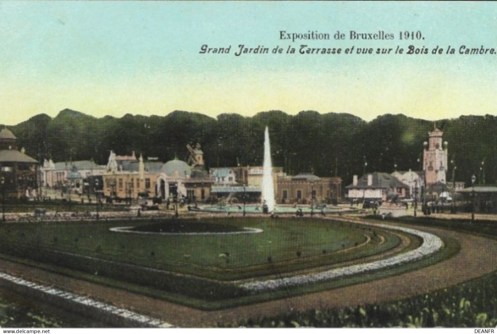 EXPOSITION De BRUXELLES 1910 : Grand Jardin De La Terrasse Et Vue Sur Le Bois De La Cambre. Carte Impeccable. - Weltausstellungen