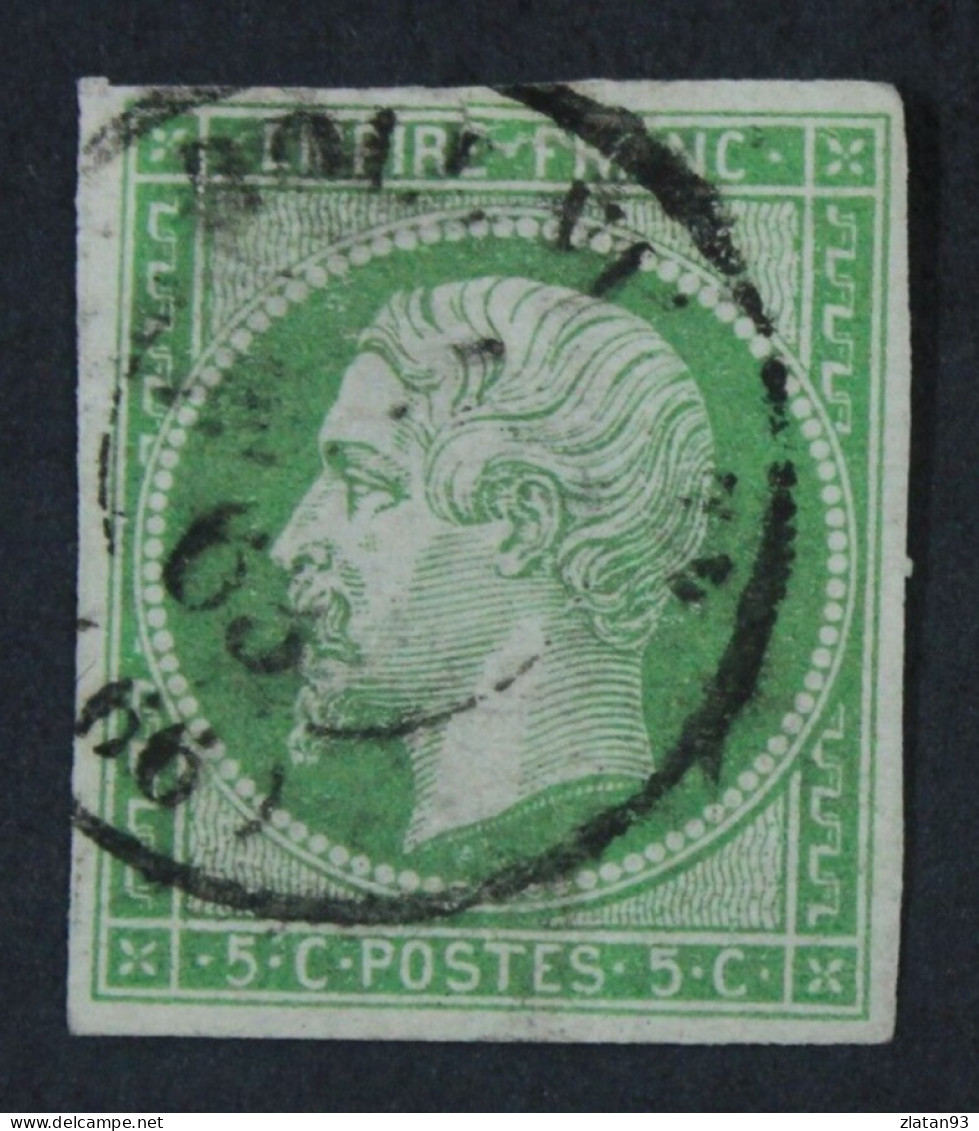 NAPOLEON N°12 5c Vert Oblitéré CàD - 1853-1860 Napoleone III