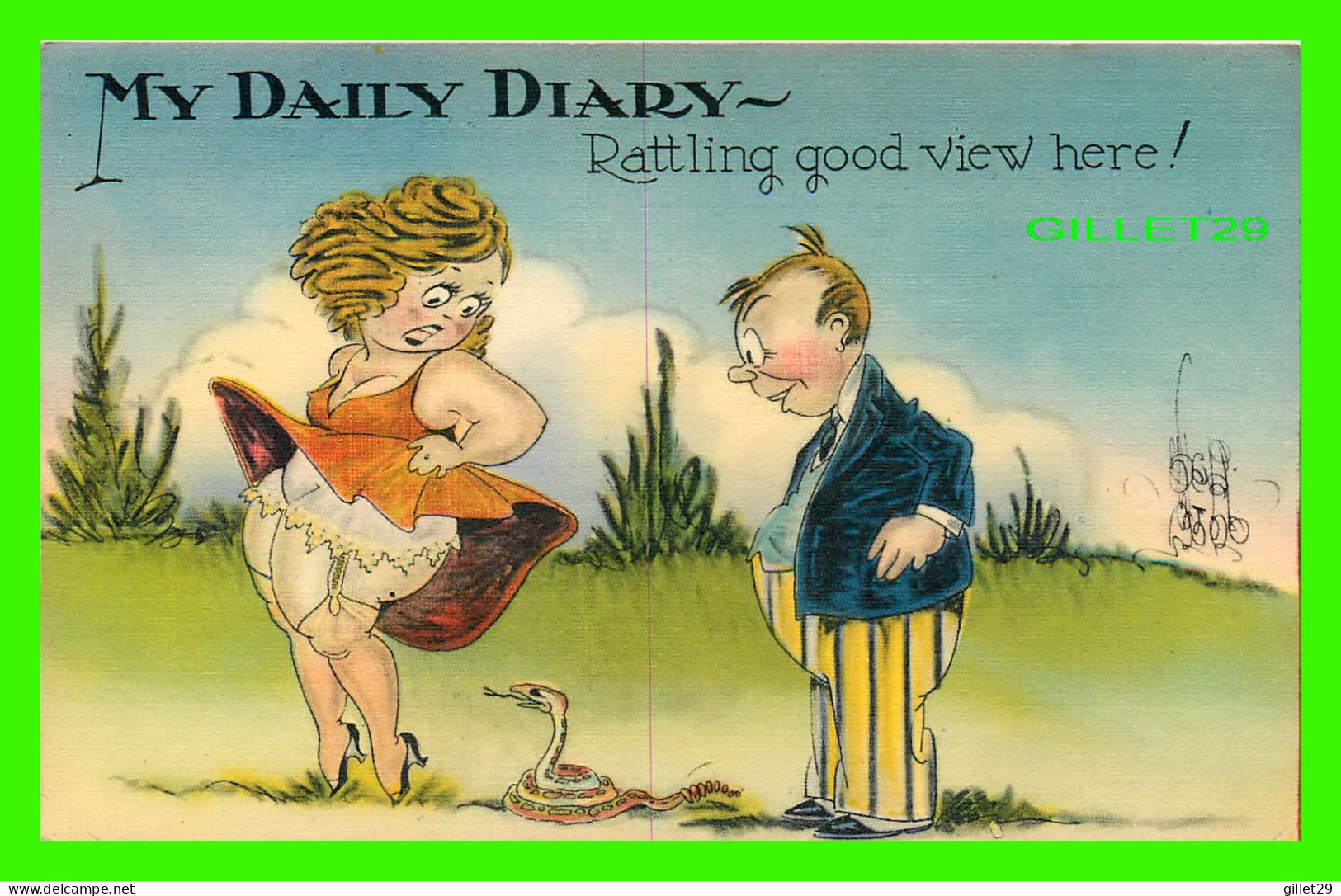 HUMOUR, COMIC - MY DAILY DIARY, RATTLING GOOD VIEW HERE ! - SNAKE - - Humour