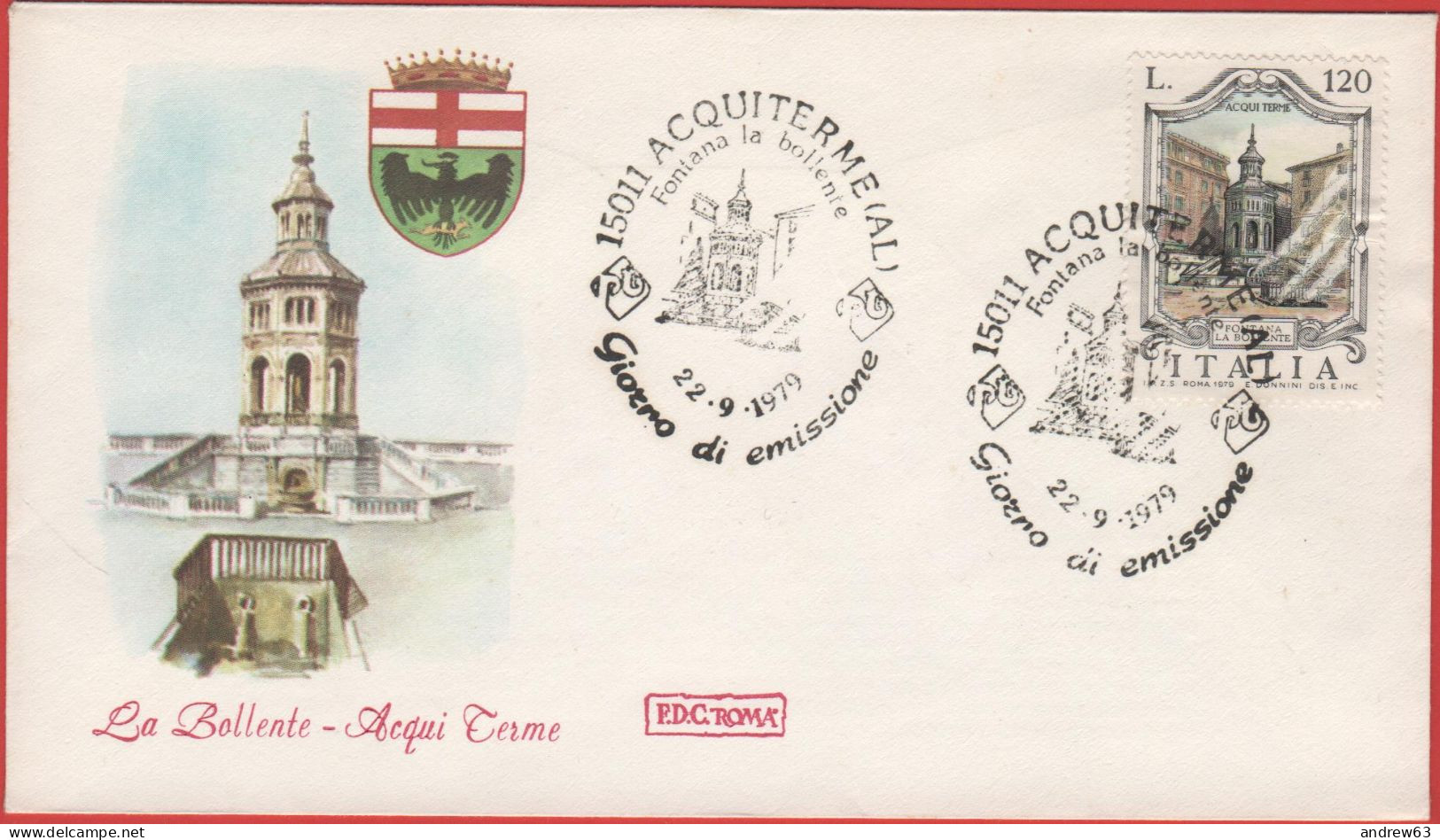 ITALIA - ITALIE - ITALY - 1979 - Fontane - 7ª Emissione - Fontana La Bollente, Ad Acqui Terme - FDC Roma - FDC