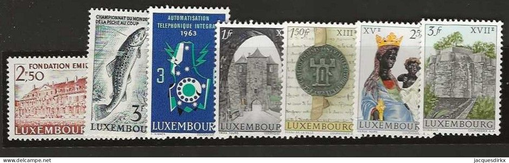 Luxembourg  .  Y&T   .   7  Timbres    .   **    .    Neuf Avec Gomme Et SANS Charnière - Neufs