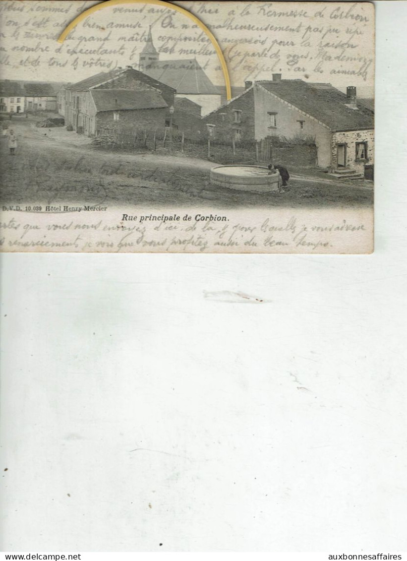 PROVINCE LUXEMBOURG  RUE PRINCIPALE DE CORBION CETTE VUE PEU COURANTE /181 - Other & Unclassified